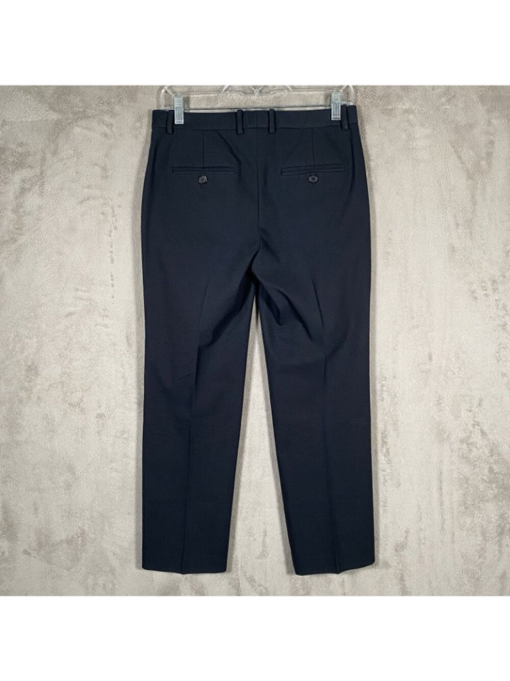 Theory Hartsdale Pants 2 Straight Leg Ankle Black Trouser Minimalist Office Work - Picture 5 of 13